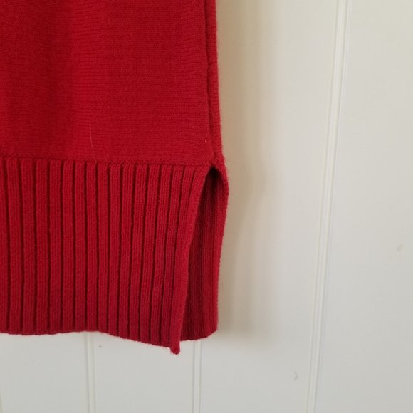 Chico Bright Red Cowl Neck Tunic Sweater - Picture 3 of 4